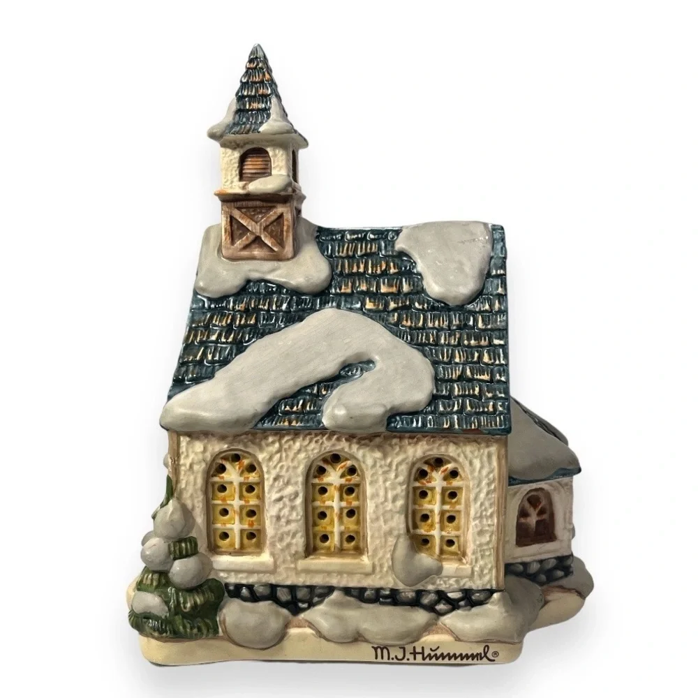 MJ Hummel Angels Duet Goebel Church Illuminated Light Up Christmas Village Decor
